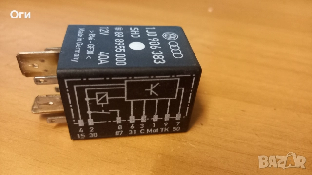 Реле бензинова помпа за Фолксваген,Ауди,Сеат и Шкода 1J0 906 383 №409, снимка 3 - Части - 52558519