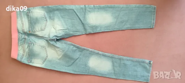 H&M отлични дънки със сърца 128, снимка 2 - Детски панталони и дънки - 55900536