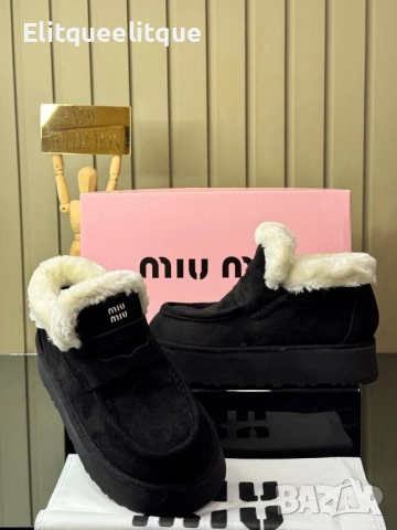 дамски боти с пух miu miu, снимка 7 - Дамски боти - 52225554