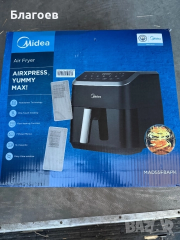 Midea въздушен фритюрник 5L нов модел MAD55000ADK