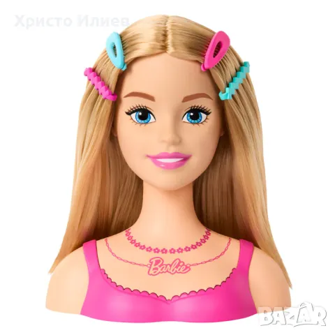 Barbie Барби Глава за прически блондинка, снимка 7 - Кукли - 48125912
