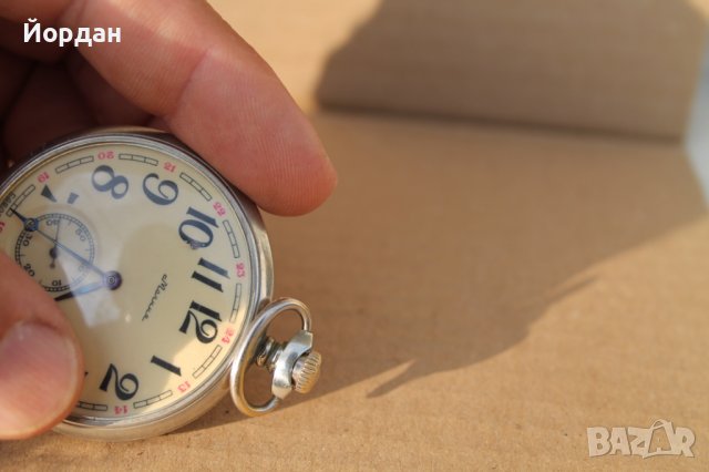 СССР джобен часовник ''Молния'' 50 мм, снимка 6 - Антикварни и старинни предмети - 42291046
