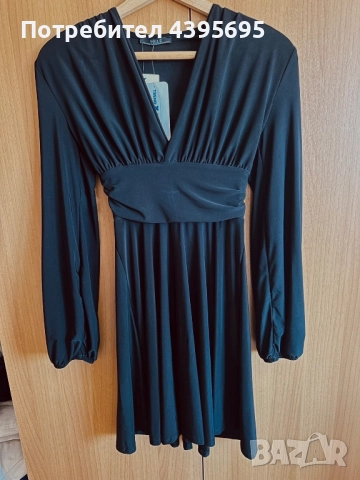 Стилна Черна рокля, снимка 2 - Рокли - 51440584