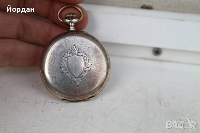 Джобен сребърен Швейцарски часовник 49 мм, снимка 4 - Колекции - 39376314