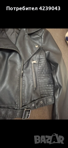 Кожено яке, снимка 4 - Якета - 52354983