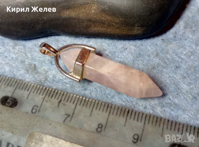 СТИЛНА ВИНТИДЖ АРТ ВИСУЛКА СКЪПОЦЕНЕН МЕДАЛЬОН от ШЛИФОВАН МЛЕЧЕН КВАРЦ 48773 , снимка 2 - Колиета, медальони, синджири - 48161178