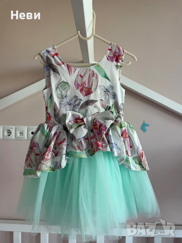 Официална детска рокля с тюл размер 110