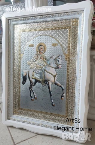 Икона с дървена рамка Свети Мина