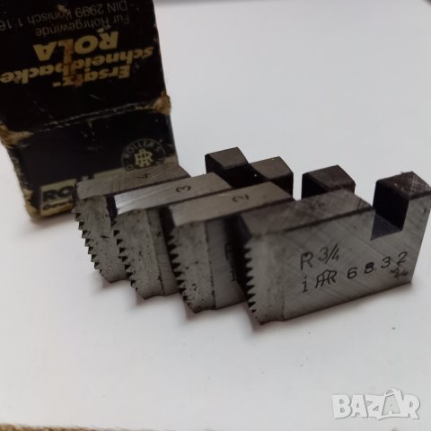 Комплект резбонарезни ножчета 3/4" Коничност: 1/16 ROLA за винторезка , снимка 7 - Резервни части за машини - 40651484