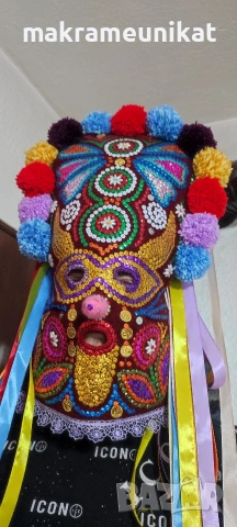 Кукерска маска гугла, нова, Сурва, Кукерландия, маскарад, събори, изкуство,арт, снимка 11 - Декорация за дома - 43807312