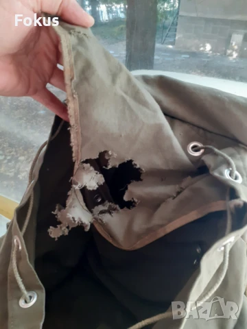 Стара армейска военна раница с метален самар печати, снимка 5 - Антикварни и старинни предмети - 51055234