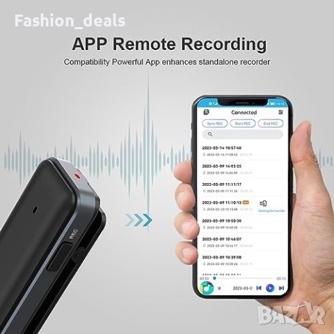 Нов 64GB Bluetooth Гласов Записвач с Приложение и Шумоизолация, снимка 5 - Друга електроника - 42620756