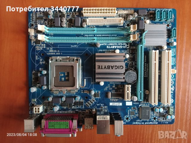 Дънна платка Gigabyte GA-G41MT-S2PT DDR3 Intel със задна планка, снимка 5 - Дънни платки - 41758978