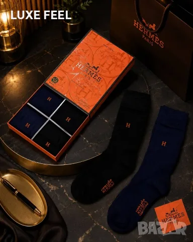 Lacoste 🫟 Hermes 🫟6 Чифта в Кутия 🫟Мъжки Чорапи 