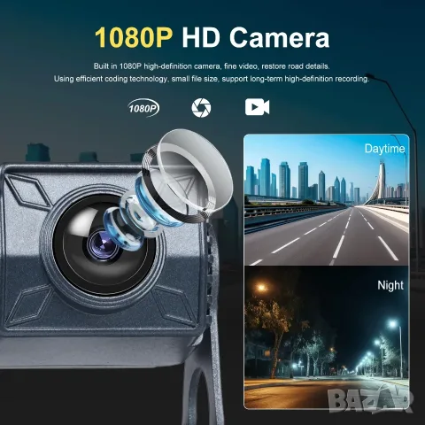 10.1" Монитор Android DVR 6 Камери за камион, тир, комбайн, бус, CarPlay, Android Auto, мултимедия, снимка 5 - Аксесоари и консумативи - 56057136