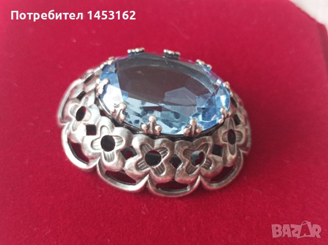 Старинна сребърна руска брошка , снимка 3 - Колиета, медальони, синджири - 42378178