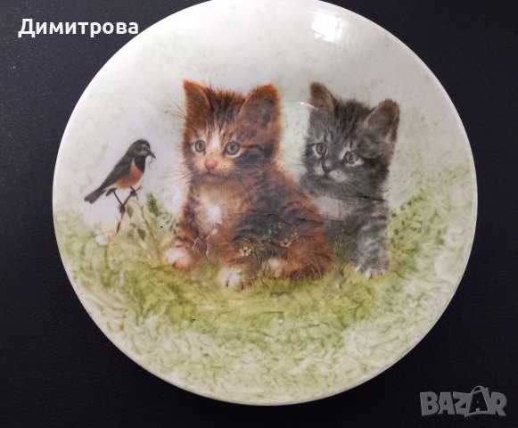 Котки, дървено пано и порцелан.Подарък за дете. Домашни любимци, снимка 5 - Други - 44183166