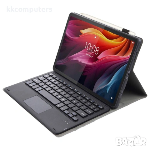 AM27-A Кожен Калъф с Bluetooth Клавиатура с Тъчпад за Lenovo Tab K11 Plus - Стойка, Холдер за Стилус, снимка 2 - Калъфи, кейсове - 53072148