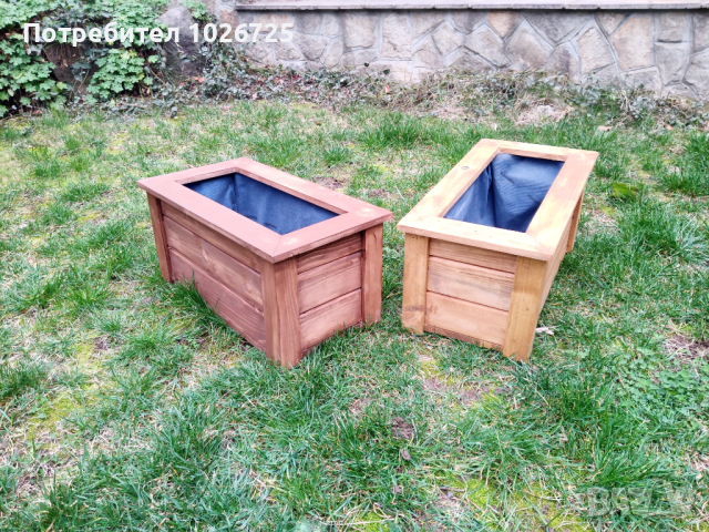 Дървени сандъчета за цветя , снимка 2 - Декорация за дома - 44598121