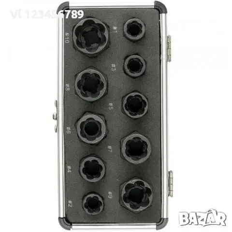 Комплект 10бр. екстрактори за гайки и болтове MAR-POL, снимка 3 - Други инструменти - 50690312