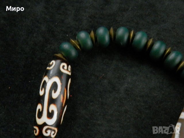 ТИБЕТ НЕПАЛ ХИМАЛАИ ДЗИ МЪНИСТА ДВЕ ОЧИ ГРИВНА, снимка 7 - Гривни - 41228195