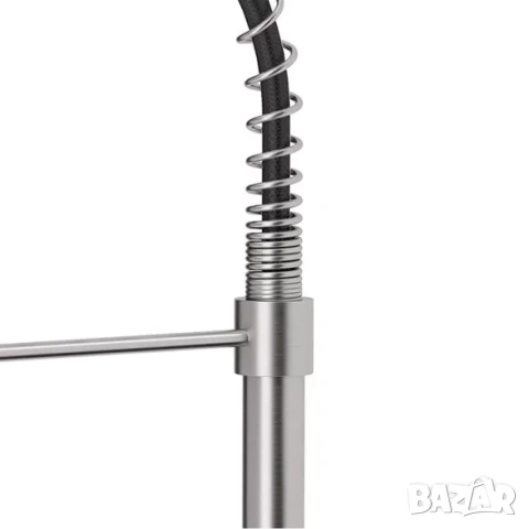 Смесител за кухня с изтеглящ се душ / Смесител за кухня с гъвкав чучур черен или иноксов, снимка 12 - Смесители - 53517248