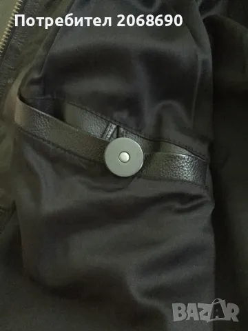 Мъжко черно яке от телешка кожа, снимка 12 - Якета - 48332696