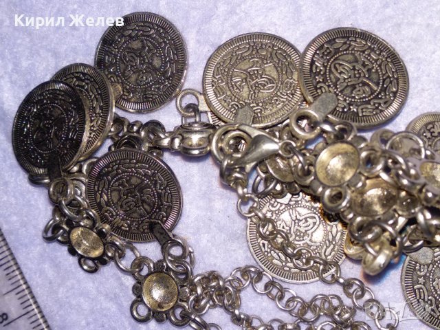 ЕТНОГРАФСКА ОГЪРЛИЦА НИКЕЛИРАНА БЛАГОРОДНА СТОМАНА ИДЕАЛНАза НОСИЯ ВЪЗСТАНОВКИ ФОЛКЛОРЕН СЪБОР 38655, снимка 5 - Колиета, медальони, синджири - 41682287