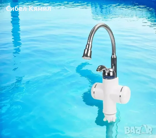 Смесител с проточен бойлер 3200W. 3а плот + Гъвкав чучур, снимка 1