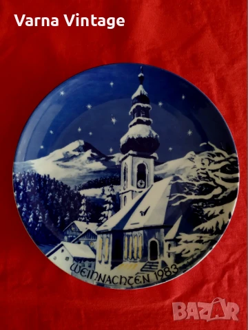 Колекционерска порцеланова чиния КОЛЕДА 1983. Bavaria Wandteller Германия.