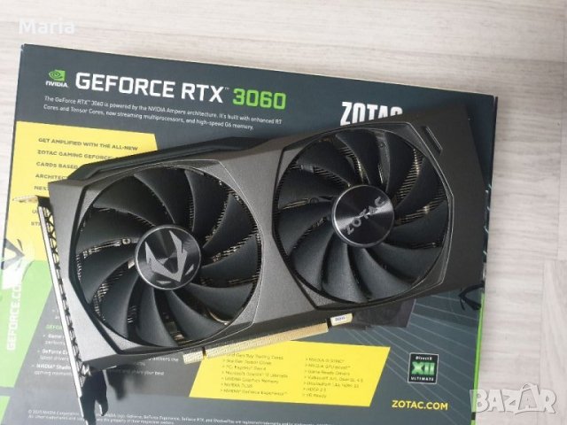 Видеокарта Zotac RTX 3060, снимка 1 - Геймърски - 35692702