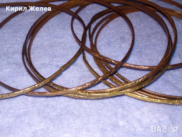 КОМПЛЕКТ ОРНАМЕНТИРАНИ СТОМАНЕНИ НЕРЪЖДАЕМИ ГРИВНИЧКИ с МЕДНО ПОКРИТИЕ 37926, снимка 6 - Гривни - 40831247