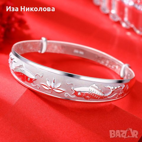 Солидна сребърна гривна, снимка 1