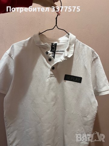 Replay Fan point тениска с яка, снимка 4 - Тениски - 44496132