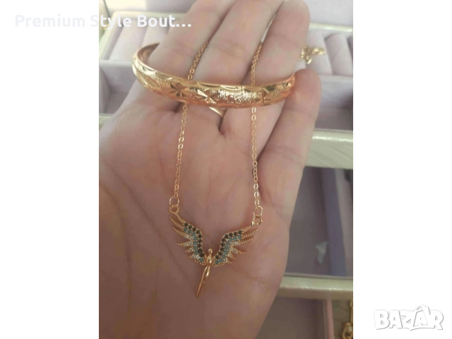 комплект колие и гривна от медицинска стомана 