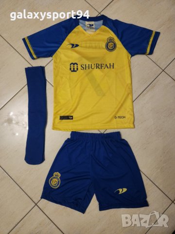 Екип Роналдо + Шапка Роналдо Три цвята АЛ Насър 2023г Ново Детско CR7 RONALDO, снимка 3 - Футбол - 39956335