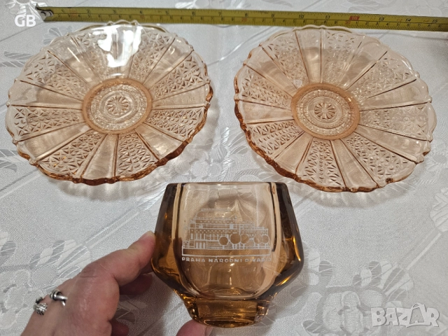 Ретро съдове от цветно стъкло за допълване на сервизи, снимка 7 - Сервизи - 52894662