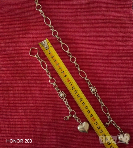 Сребърен комплект,колие и гривна. , снимка 8 - Колиета, медальони, синджири - 53580455