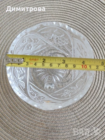 Кристална купа, снимка 3 - Антикварни и старинни предмети - 51305924
