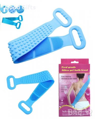 Четка за гръб и тяло с дръжки Silica Gel Bath Towel, снимка 3 - Други - 34705773