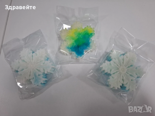 Коледни глицеринови сапунчета с аромат на ябълка, канела и джинджифилови бисквитки , снимка 5 - Декорация за дома - 52646351