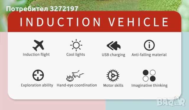 Хеликоптер с двуканално дистанционно управление, LED светлина,индукционно окачване,USB зареждане, снимка 5 - Влакчета, самолети, хеликоптери - 40917890