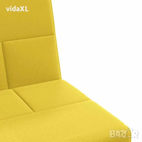 vidaXL Разтегателен диван с поставки за чаши, светложълт, плат, снимка 10 - Дивани и мека мебел - 56147254