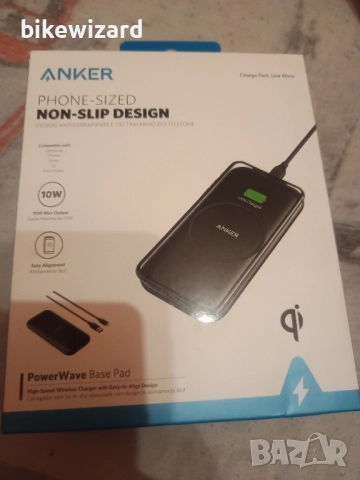 Безжично зарядно устройство Anker, PowerWave Base Pad 10w max НОВО, снимка 8 - Оригинални зарядни - 52741821