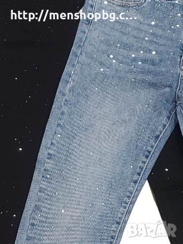 Дамски дънки с камъни от S  до  2XL, снимка 2 - Дънки - 52842522