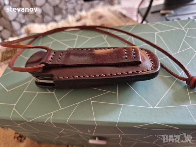 Сгъваем нож ножка със калъв от естестведна кожа, снимка 7 - Ножове - 53061080