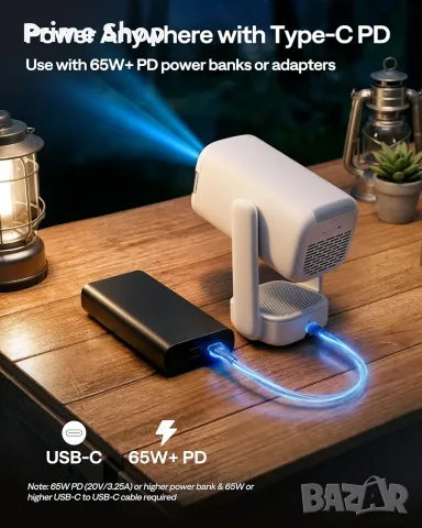Преносим смарт проектор Aurzen D1 Air, Native 1080P, Dolby Audio, Двубандов Wi-Fi, USB-C захранване, снимка 4 - Плейъри, домашно кино, прожектори - 56077715