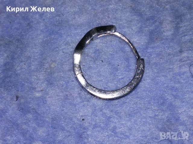 СТАРА СРЕБЪРНА СКЪПОЦЕННА АРТ ОБЕЦА СРЕБРО 925 с БЯЛА ПОЗЛАТА 38219, снимка 6 - Антикварни и старинни предмети - 40921109