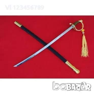 Сабя -’UNITED STATES MARINES’ -870/740 m -Златен ефес , снимка 3 - Колекции - 53861875