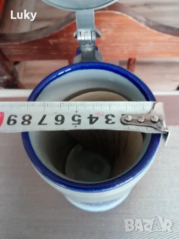 Старинна,красива,немска халба.Маркирана., снимка 5 - Антикварни и старинни предмети - 48121960